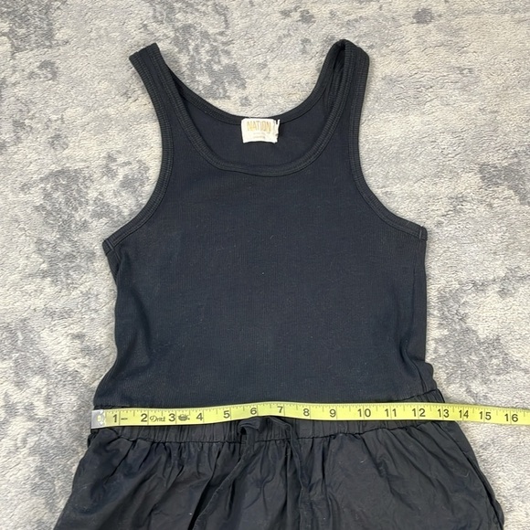 Nation LTD Frannie Midi Dress Jet Black Top Poplin Combo Sz S - Picture 12 of 14